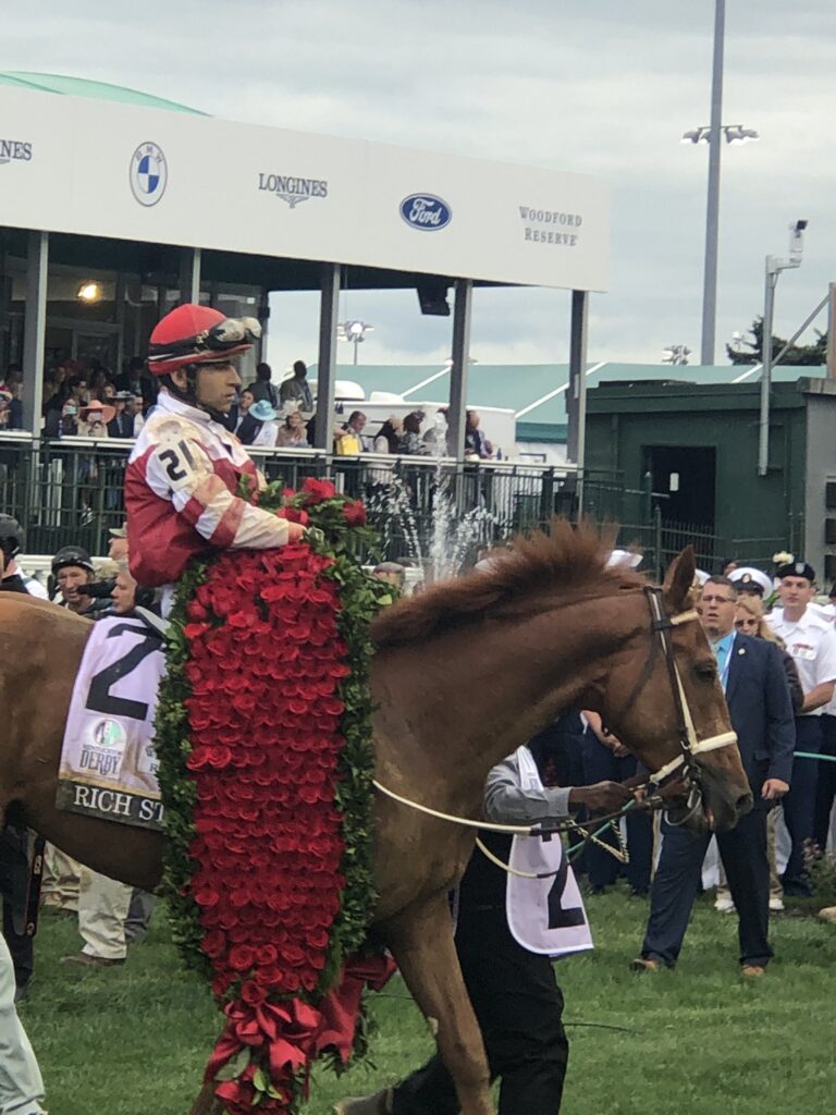 Rich Strike with Kentucky Derby Roses