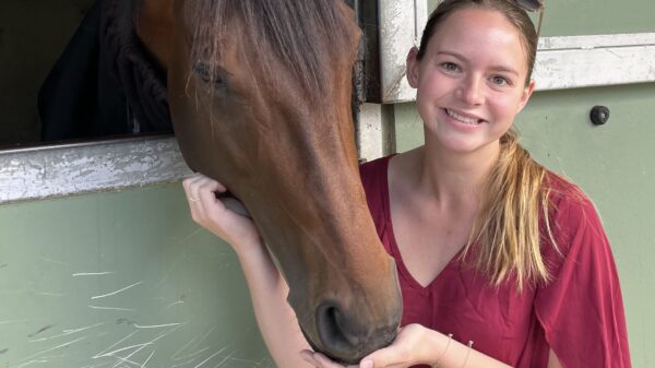 Taylor Owens With Horse in Barn