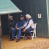 D Wayne Lukas and Bob Baffert at the 2024 Preakness at Pimlico Racetrack