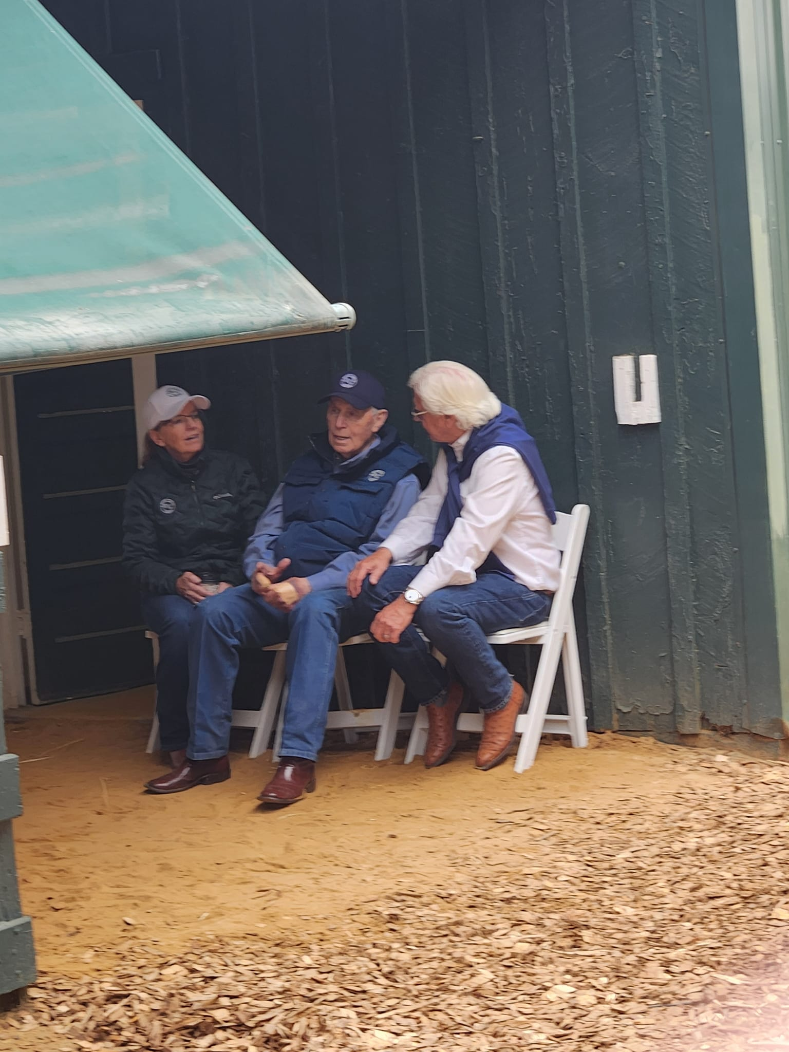 D Wayne Lukas and Bob Baffert at the 2024 Preakness at Pimlico Racetrack