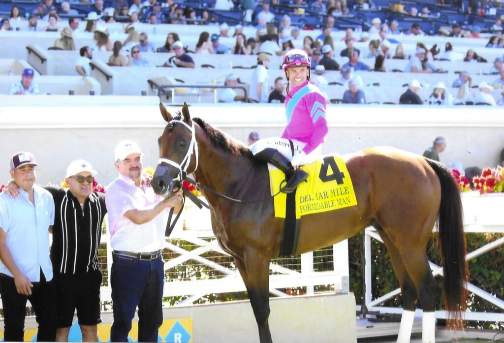 Del Mar Mile winners circle Formidable Man
