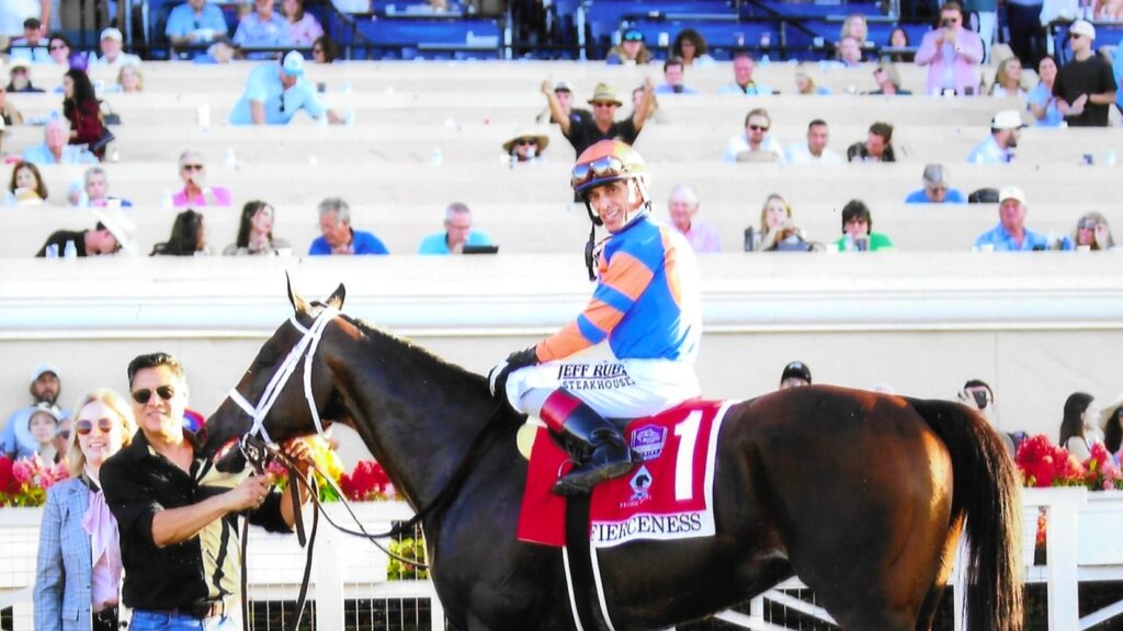 Pacific Classic Fierceness winner circle