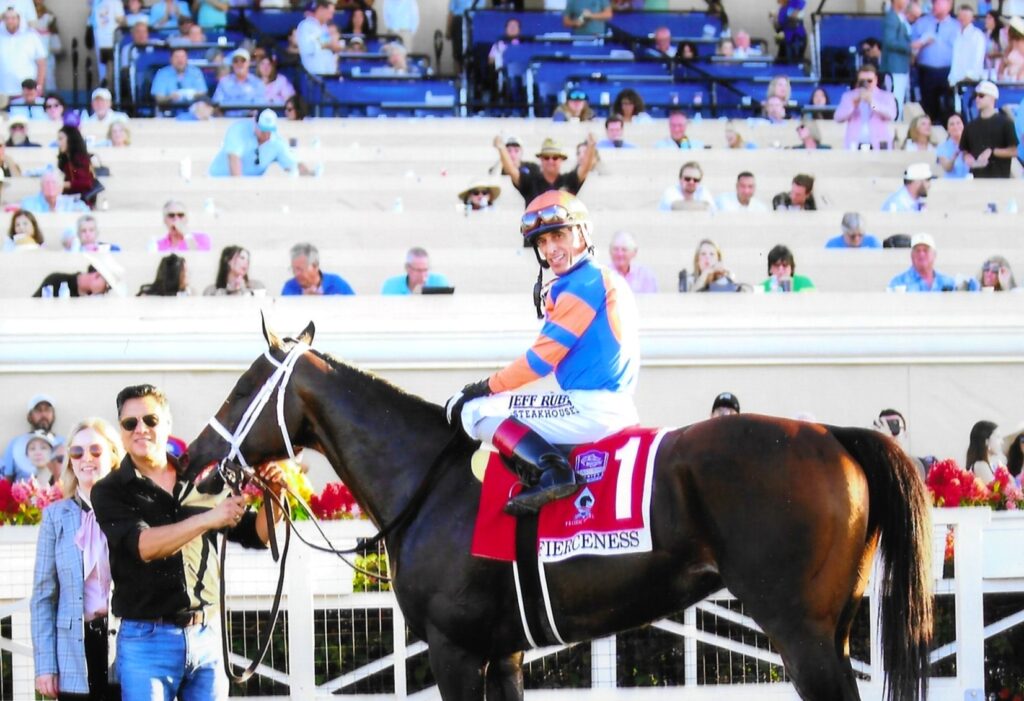 Pacific Classic Fierceness winner circle